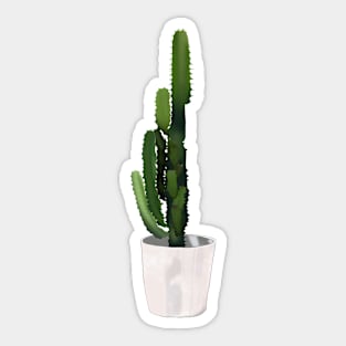 Lovely Potted Cactus Sticker Sticker